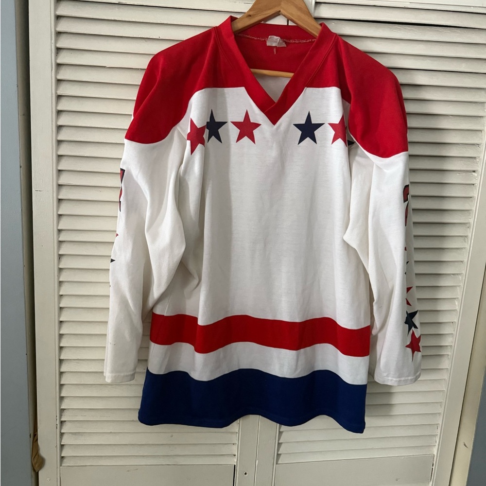 Vintage retro Reflex Red and White Athletic Jersey